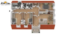 Grundriss - Skizze - Wohnbeispiel - 3,5 Zimmer Wohnung mit gemütlichem Balkon im Herzen der Stadt Wemding