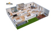 Willkommen daheim - Ihr neues Zuhause wartet bereits auf Sie! - Erdgeschoss -Grundrissskizze -  Wohnbeispiel