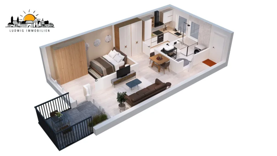 Gemütliche 2-ZKB in Seniorenwohnanlage mit Balkon inkl. einem KFZ-Stellplatz!, 86830 Schwabmünchen, Wohnung