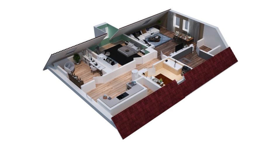 Zwischen Burg und Wörnitz! Gepflegte Dachgeschosswohnung in Denkmalgeschütztem Haus, 86655 Harburg, Dachgeschosswohnung