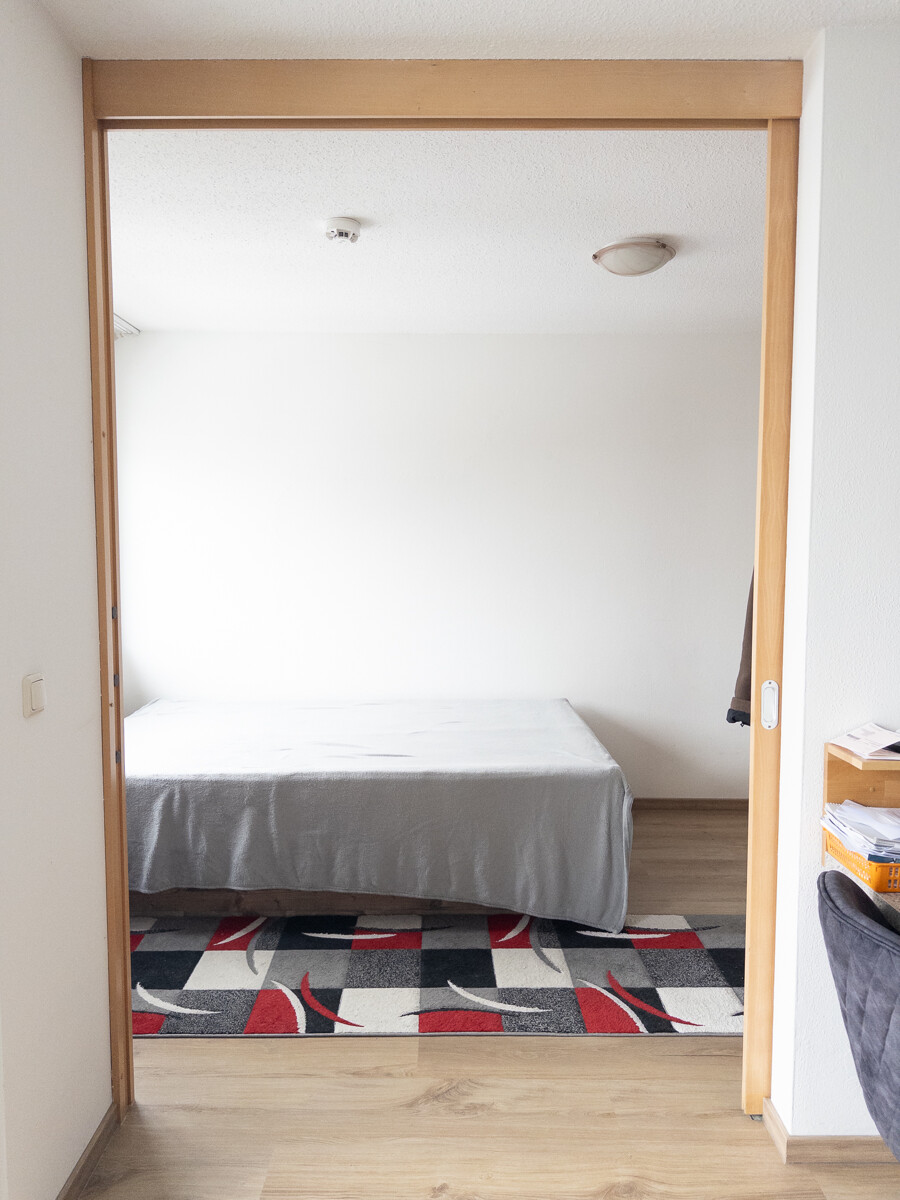 Blick in das Schlafzimmer